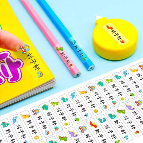 名字贴小学生防水防撕专用姓名贴一年级透明班级名字贴纸标签定制